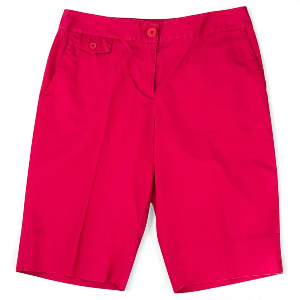 Talbots Size 8 Pink Perfect Short 13” Bermuda Cotton-Spandex